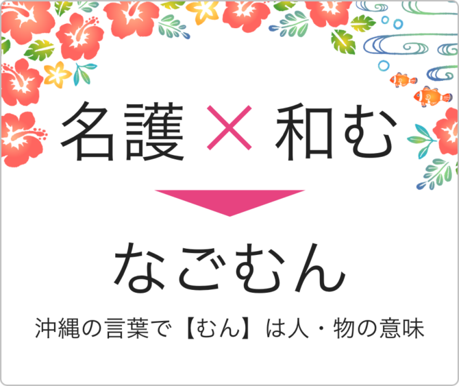 名護x和む（なごむん） ※沖縄の言葉で【むん】は人・物の意味